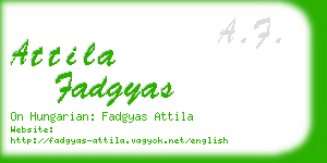 attila fadgyas business card